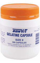 Bonvit Empty Gelatine Capsules Size 0
