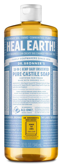 Dr. Bronners Pure-Castile Liquid Soap - Baby Unscented | Mr Vitamins