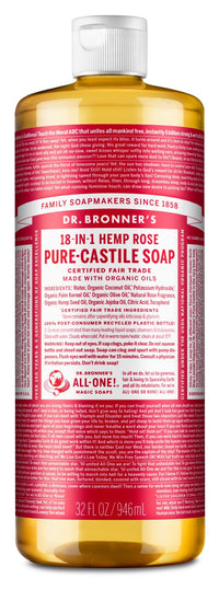 Dr. Bronners Pure-Castile Liquid Soap - Rose | Mr Vitamins