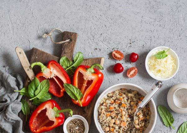 Quinoa and Vegetable stuffed Capsicum | Mr Vitamins