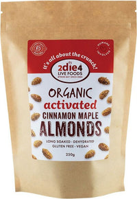 2DIE4 Organic Activated Almonds Cinnamon Maple | Mr Vitamins