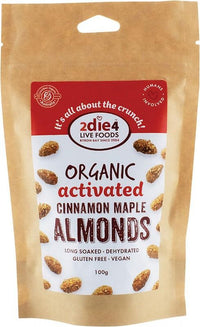 2DIE4 Organic Activated Almonds Cinnamon Maple | Mr Vitamins