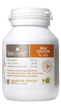 Bio Island Milk Calcium For Kids 90 Capsules | Mr Vitamins