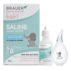 Brauer Baby Saline Nasal Drops (With Aspirator)