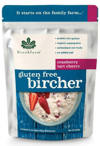 Brookfarm Gluten Free Bircher with Cranberry & Tart Cherry 400G | Mr Vitamins