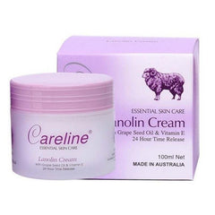Careline Cream Lanolin + Grape Seed Oil