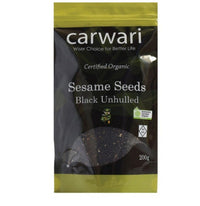 Carwari Organic Unhulled Black Sesame Seeds | Mr Vitamins