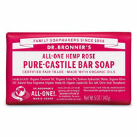 Dr. Bronners Pure-Castile Bar Soap - Rose | Mr Vitamins