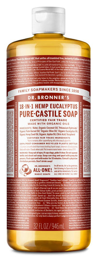 Dr. Bronners Pure-Castile Liquid Soap - Eucalyptus | Mr Vitamins