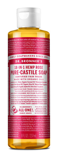 Dr. Bronners Pure-Castile Liquid Soap - Rose | Mr Vitamins