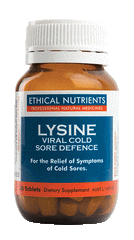 Ethical Nutrients Lysine Viral Cold Sore Defence