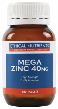 ETH NUT MEGA ZINC 40 120 Tablets | Mr Vitamins