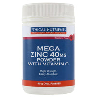 ETH NUT MEGA ZINC RA 190G Raspberry| Mr Vitamins