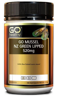 Go Healthy Go Mussel Nz Green Lipped 520mg | Mr Vitamins