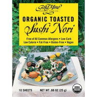 Gold Mine Organic Toasted Sushi Nori Sheets 10 Pieces | Mr Vitamins