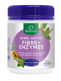 Lifestream Bowel Biotics Fibre With Enzymes Powder | Mr Vitamins