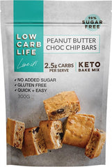 Low Carb Life Peanut Butter Choc Chip Bars Keto Bake Mix 300g