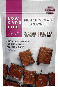 Low Carb Life Rich Chocolate Brownies Keto Bake Mix 300g | Mr Vitamins