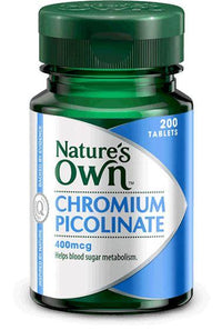 Natures Own Chromium Picolinate 400mcg 200 Tablets | Mr Vitamins