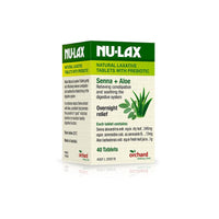 NULAX WITH PREBIOTICS ALOE 40T 40 Tablets | Mr Vitamins