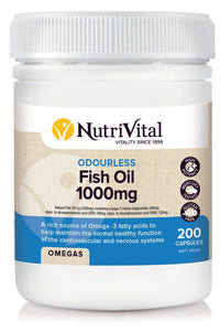 Nutrivital Odourless Fish Oil 1000mg 200 Capsules | Mr Vitamins
