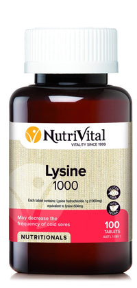 NV LYSINE 1000MG 50T | Mr Vitamins