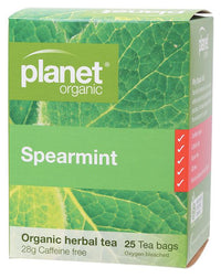 Planet Organics Spearmint Teabags 25 Tea Bags | Mr Vitamins