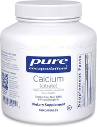 PURE CALCIUM CITRATE 180 Capsules | Mr Vitamins