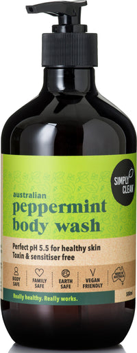 Simply Clean Aus Peppermint Body Wash | Mr Vitamins