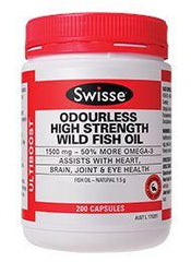 Swisse Ultiboost Odourless Wild Fish Oil High Strength 1500mg