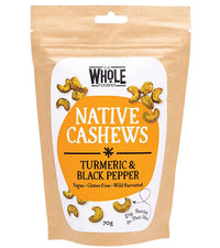The Whole Foodies Turmeric and Pepper Native Cashews | Mr Vitamins