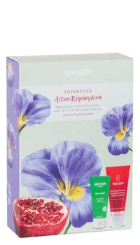 Weleda Superfood Active Regeneration Pack Pomegranate Hand Cream & Skin Food | Mr Vitamins