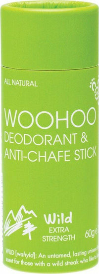 Woohoo Body Deodorant & Anti-Chafe Stick - Wild - Extra Strength | Mr Vitamins
